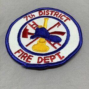7th DISTRICT FIRE DEPARTMENT PATCH - NEW OLD STOCK
